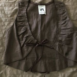 Boho Chocolate linen vest